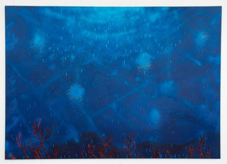 "Our lady, star of the sea" oil and acrylic on canvas 84 in x 60 in 